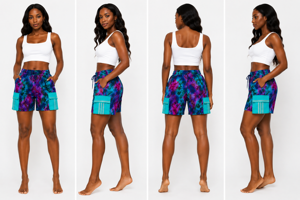 Grace Kpou Aurora Bloom Cargo Short