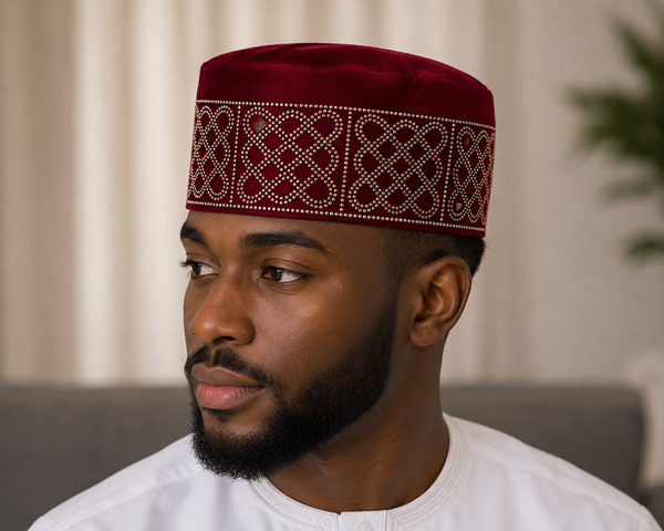 Grace Kpou Royal Bordeaux Crystal Cap