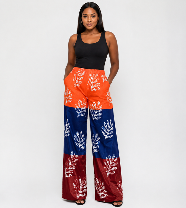 Grace Kpou Sunset Royale Wide-Leg Palazzo Trousers