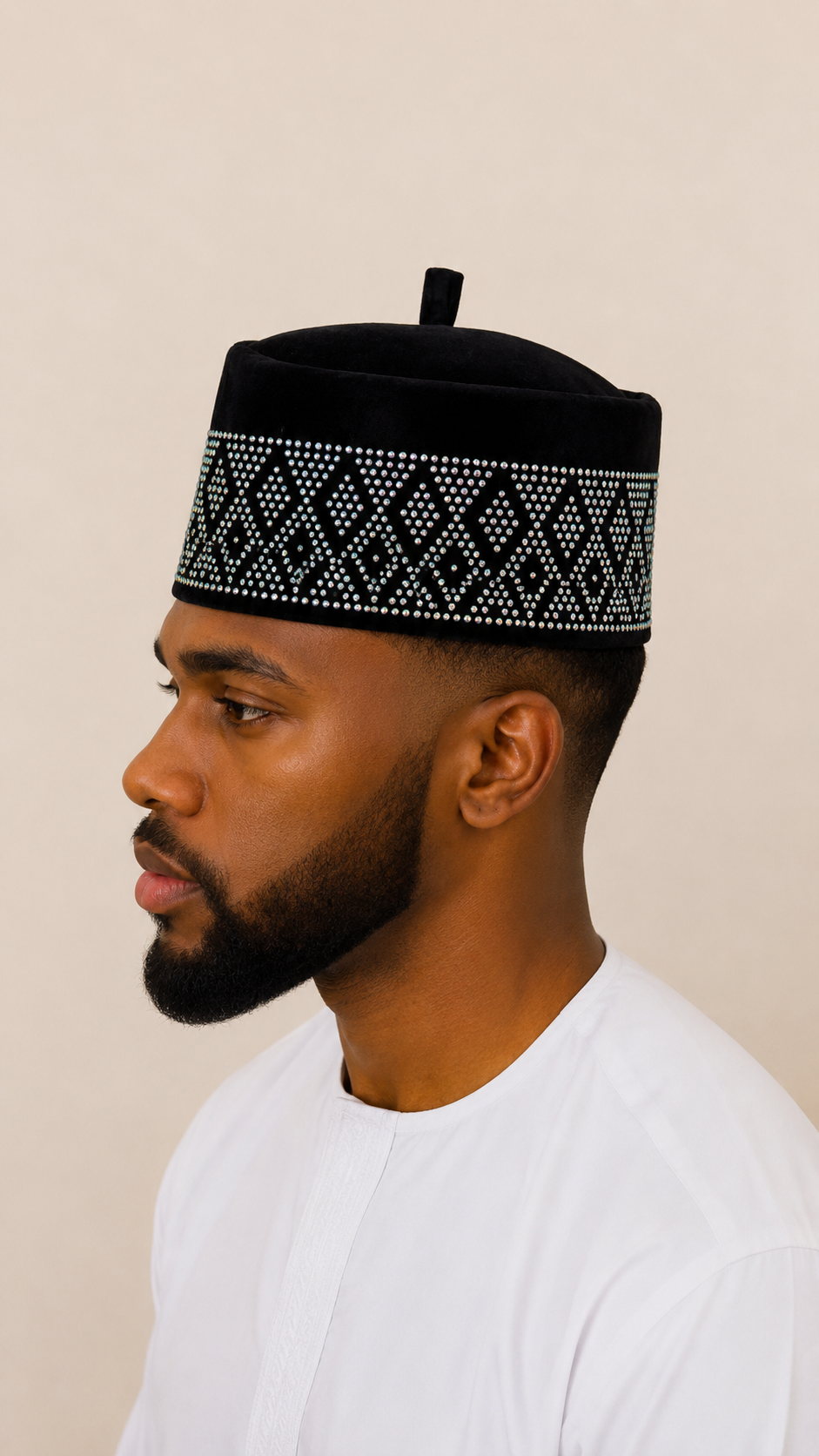 Grace Kpou Regal Noir Crystal Cap