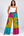 Grace Kpou Colour Block Cargo Palazzo Trousers