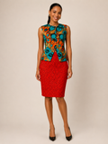 Grace Kpou Soleil Two-Piece Set- Sleeveless Button-Front Top & Mini Skirt