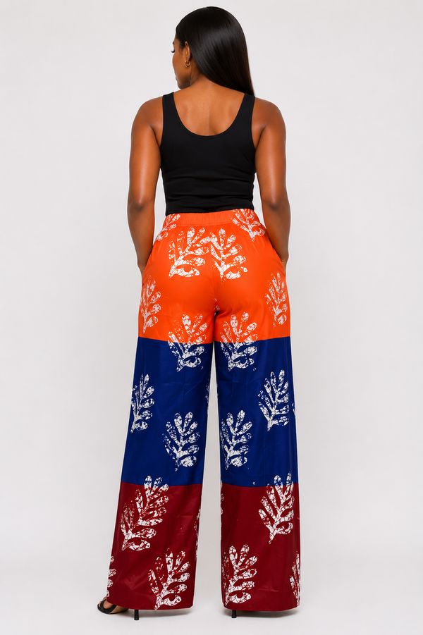 Grace Kpou Sunset Royale Wide-Leg Palazzo Trousers