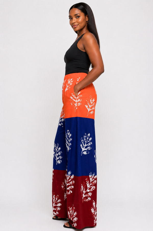 Grace Kpou Sunset Royale Wide-Leg Palazzo Trousers