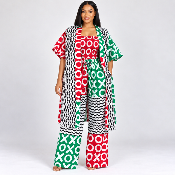 Grace Kpou XOXO Patterned Co-Ord Set