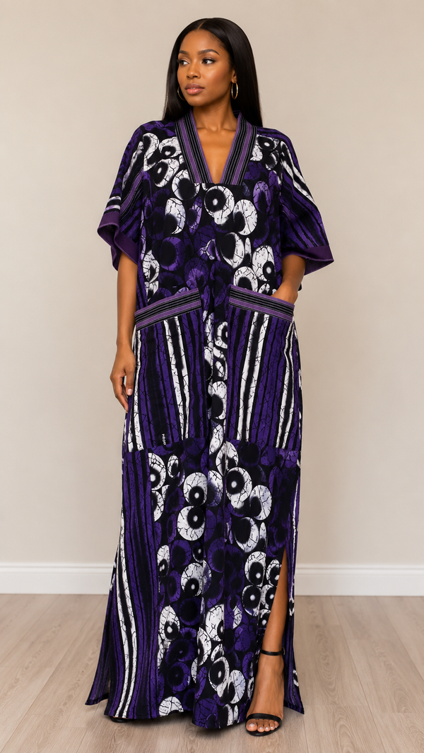Grace Kpou Royal Amethyst Aso-Oke Bubu