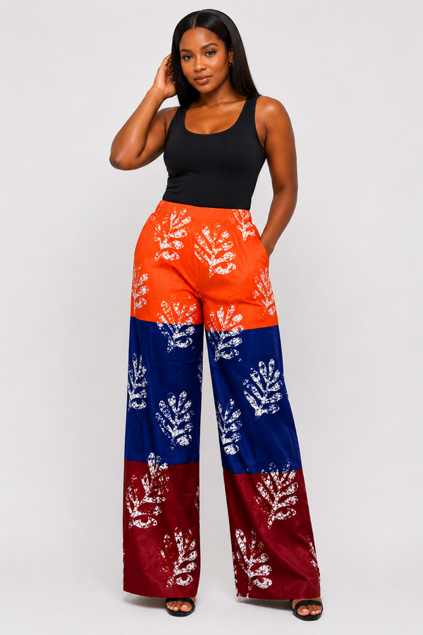 Grace Kpou Sunset Royale Wide-Leg Palazzo Trousers
