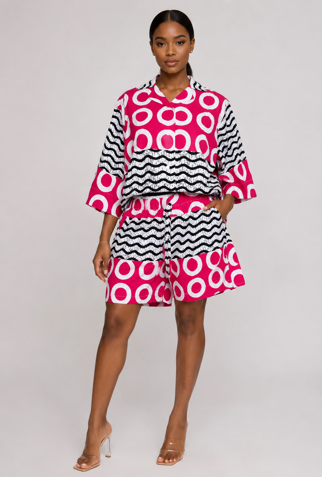 Grace Kpou – Fuchsia Wave Luxe Co-Ord Set