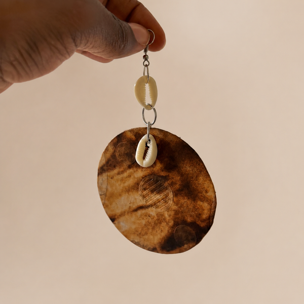 Grace Kpou Cowrie Oval Heritage Earring