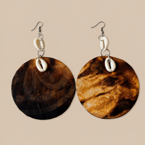 Grace Kpou Cowrie Oval Heritage Earring