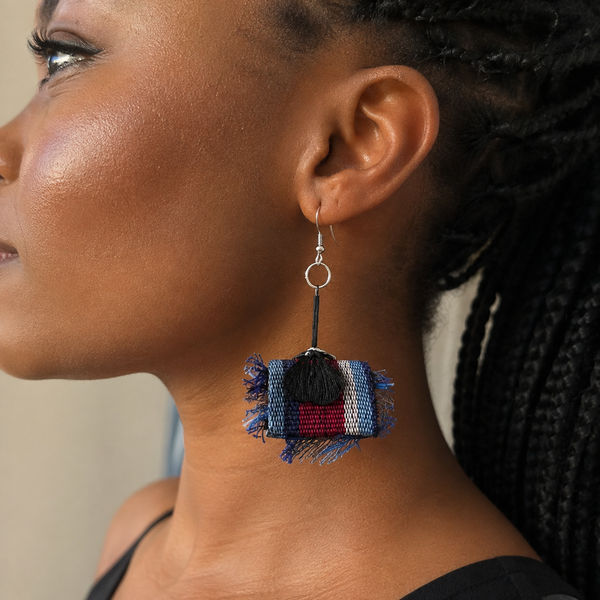 Grace Kpou Woven Fringe Drop Earring