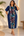 Grace Kpou Denim Ankara Midi Dress