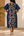 Grace Kpou Denim Ankara Midi Dress
